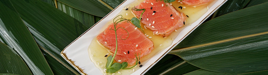 Татаки из лосося с цитрусовым соусом Юдзу Tamaki